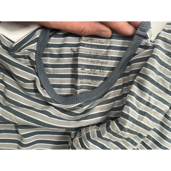 Sweet Bamboo Pjs Youth Size 8 Blue Stripe Vvguc - Picture 7 of 8